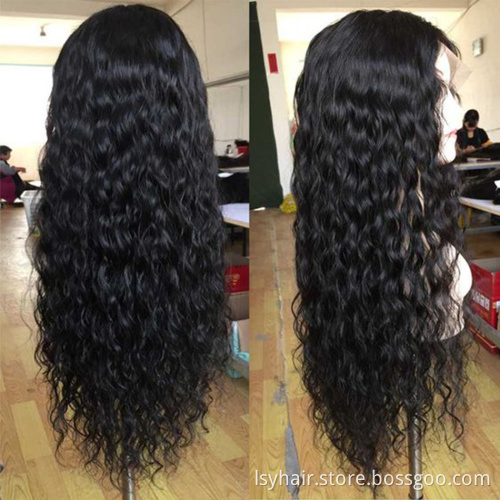 Lsy Wholesale HD Brazilian Glueless Full Lace  Wigs Natural Curly Full Lace Human Hair Wig For Black Women